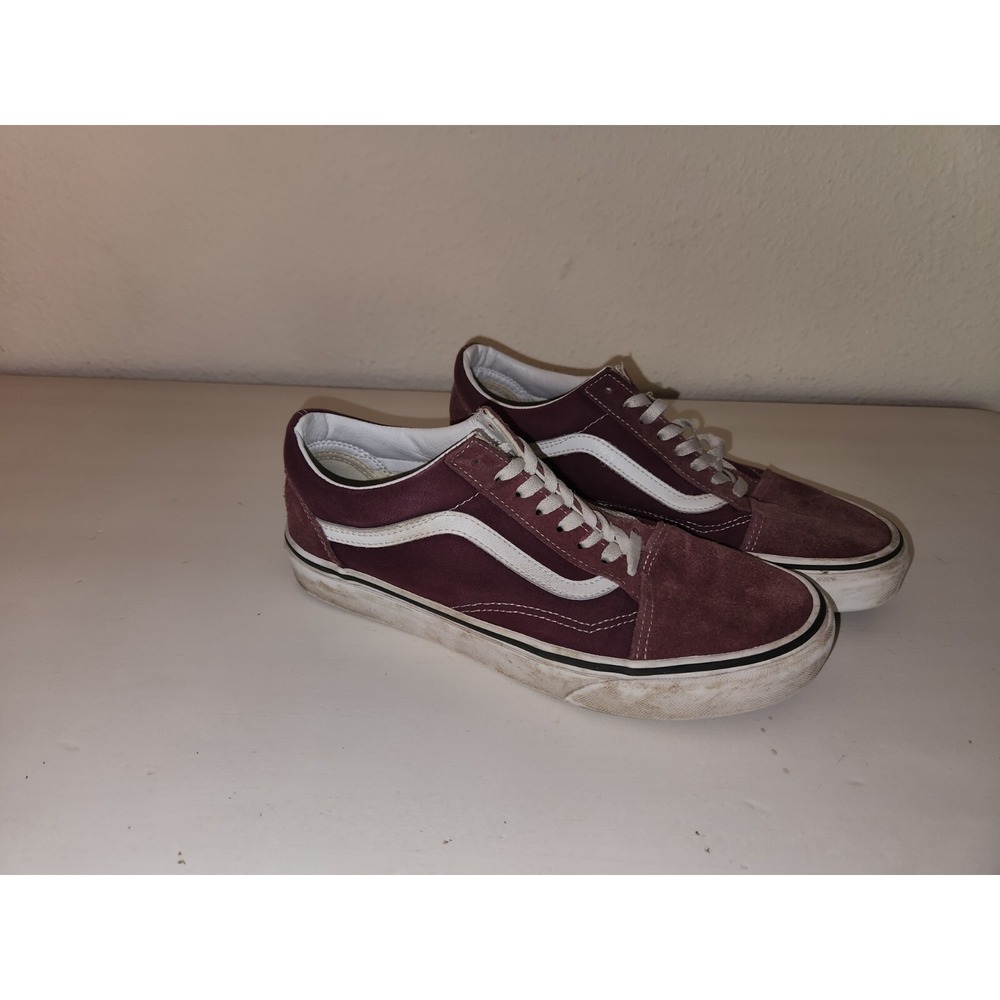 Vans Mens Off The Wall Dark Red Casual Shoes Sneakers Size M 8.0 W 9.5